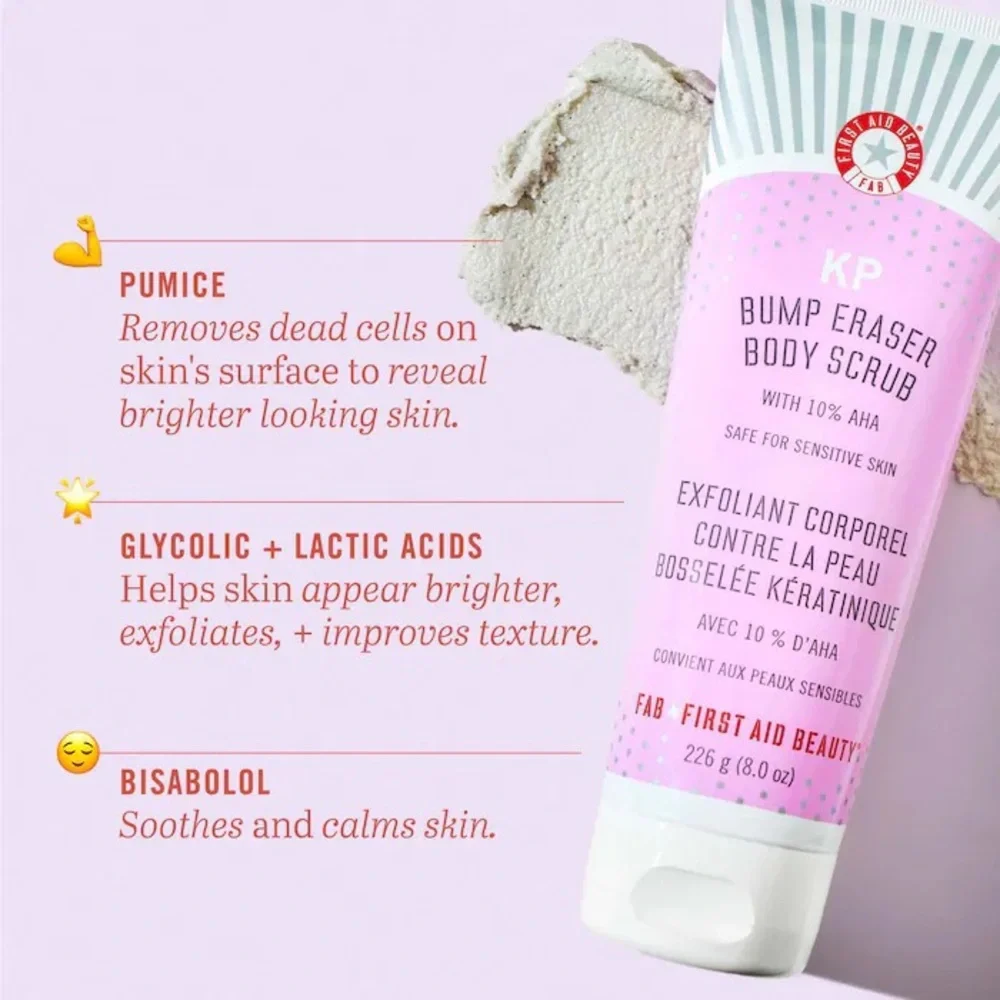 First Aid Beauty KP Bump Eraser Body Scrub with 10% AHA